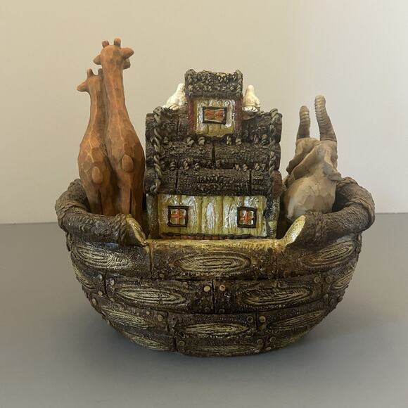 Vintage JC Penney Noah's Ark Home Collection Decor Rustic NO BOX - Picture 4 of 7